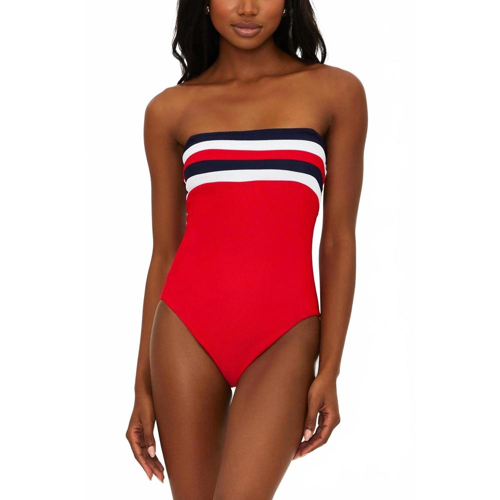 NEW BEACH RIOT jessa one piece in american colorblock